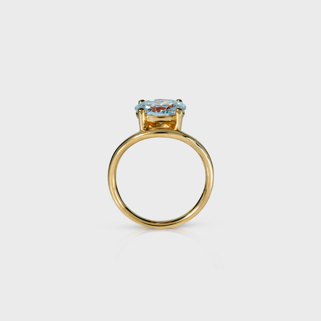 Aquamarine Pinky Ring