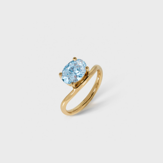 Aquamarine Pinky Ring