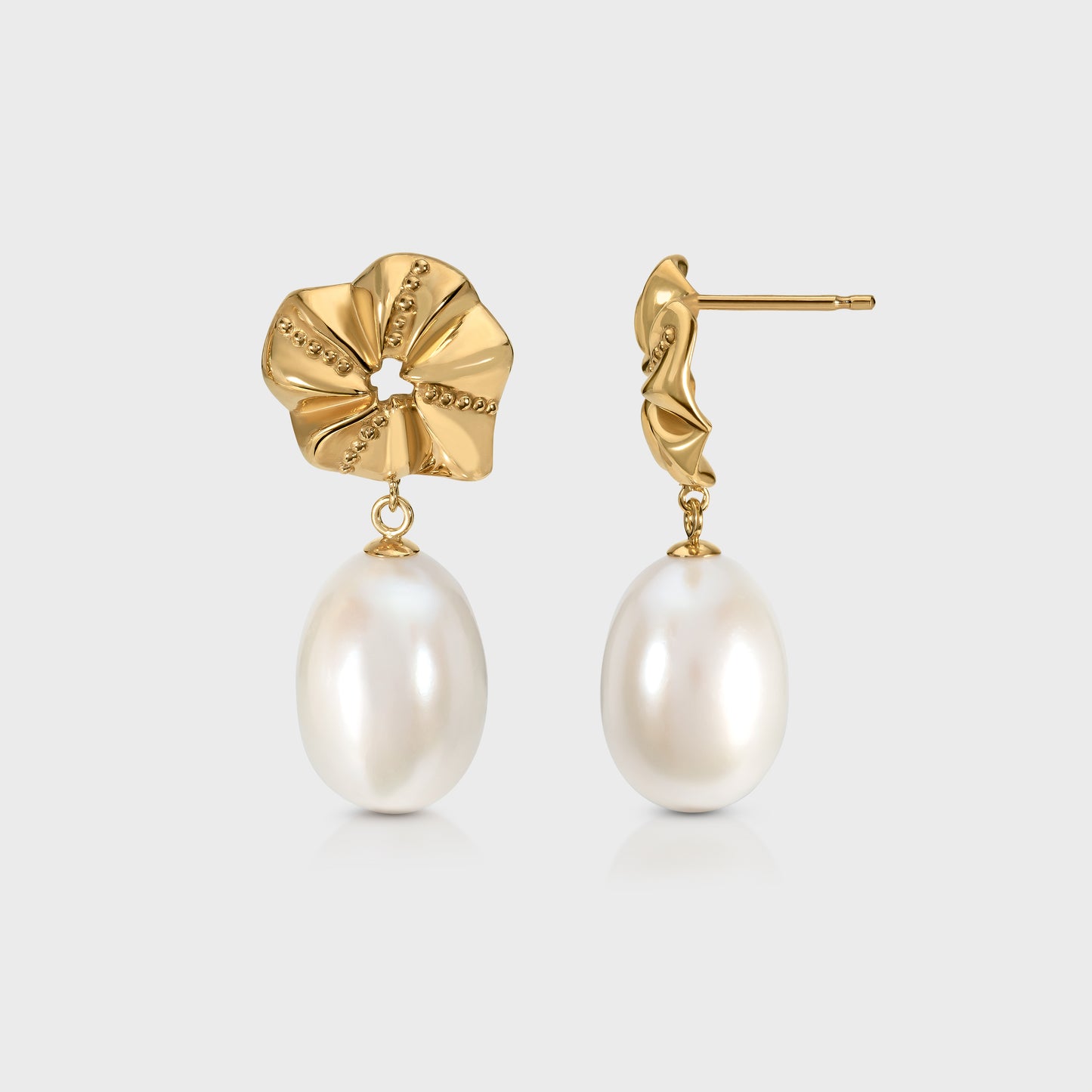 Cradle Pearl Drop Earrings