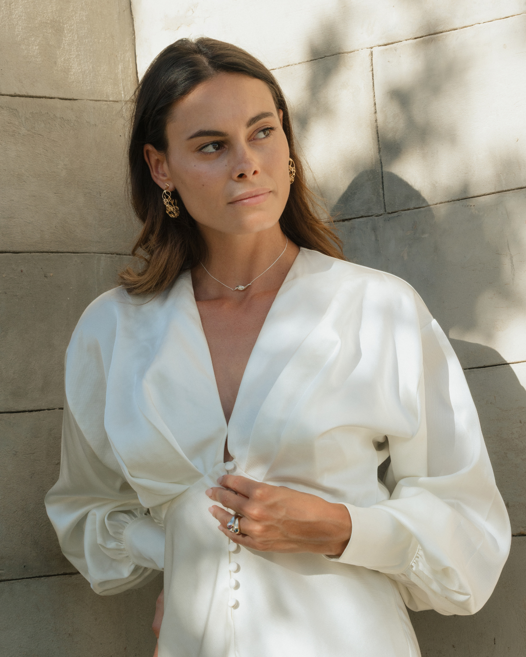 Signature Coral Hoop Earrings