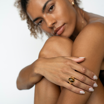 Modern Tiger Signet Ring