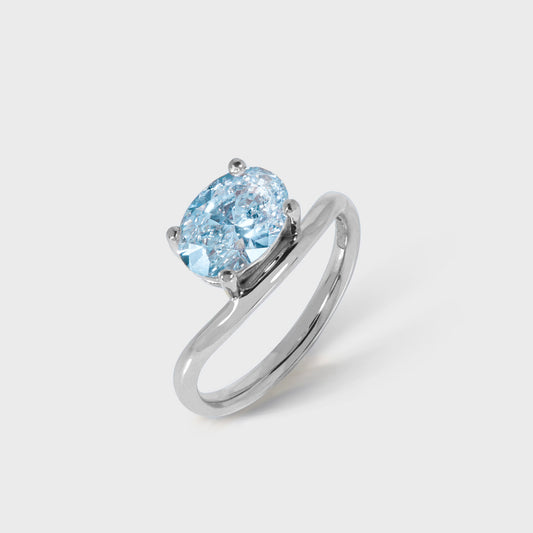 Aquamarine Pinky Ring