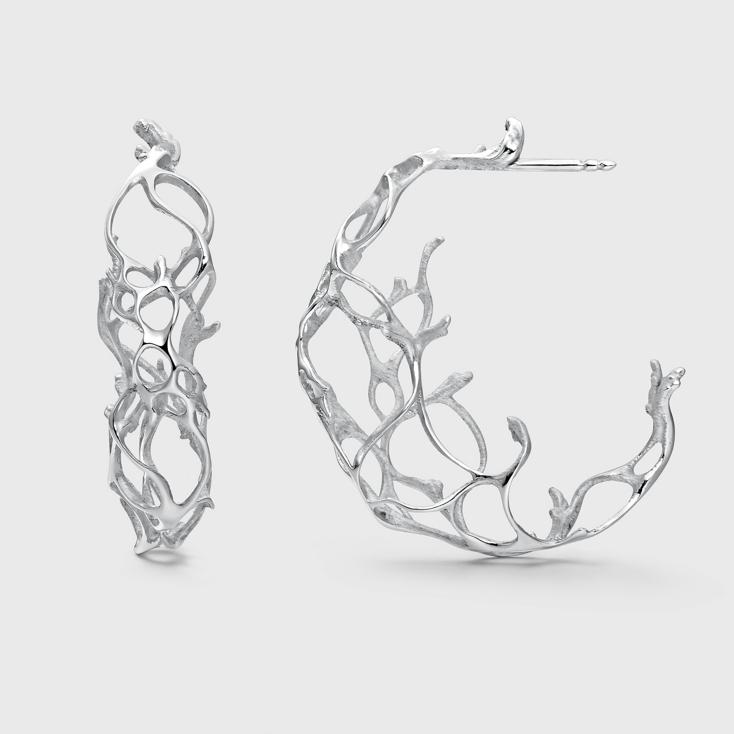 Signature Coral Hoop Earrings