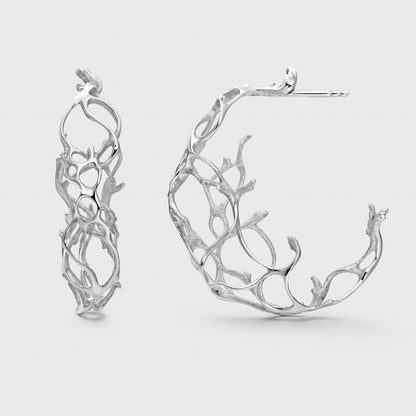 Signature Coral Hoop Earrings