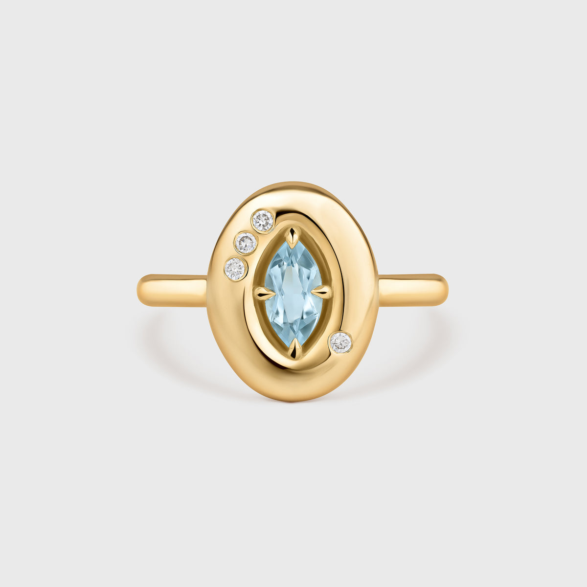 Dewdrop Marquise Pinky Ring