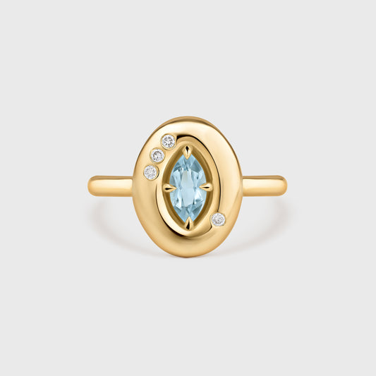 Dewdrop Marquise Pinky Ring