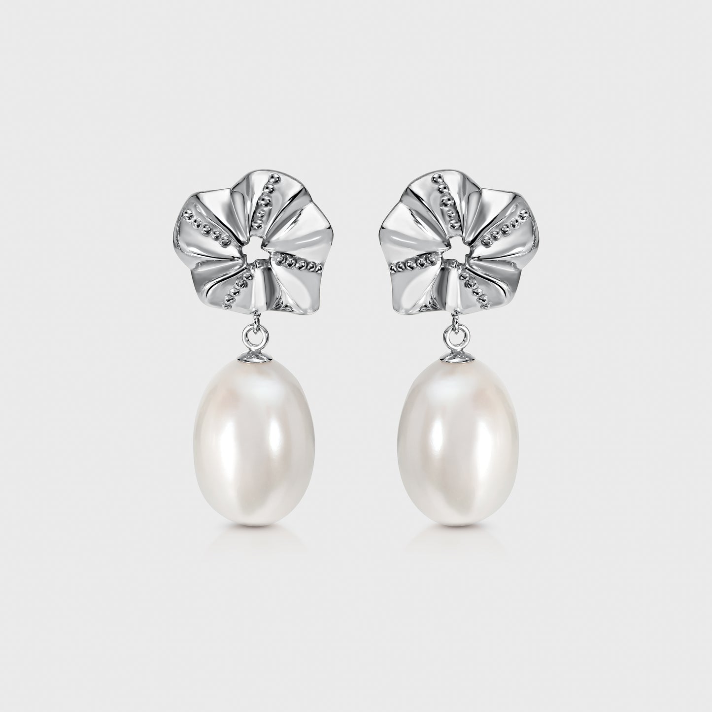 Cradle Pearl Drop Earrings