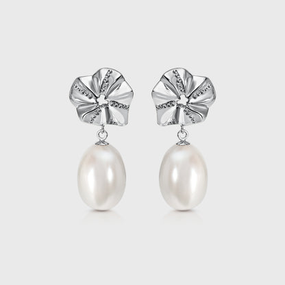 Cradle Pearl Drop Earrings