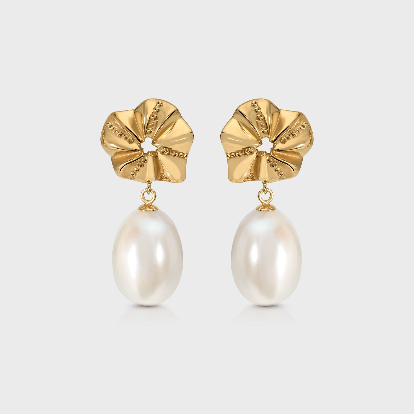 Cradle Pearl Drop Earrings