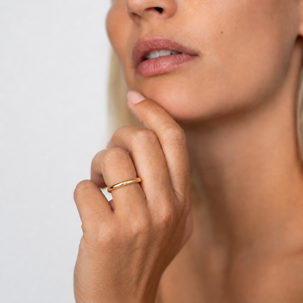 Classic Birthstone Wedding Band