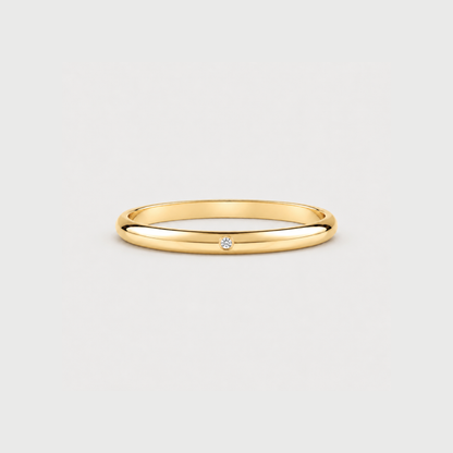 Classic Birthstone Wedding Band