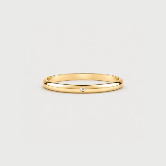 Classic Birthstone Wedding Band